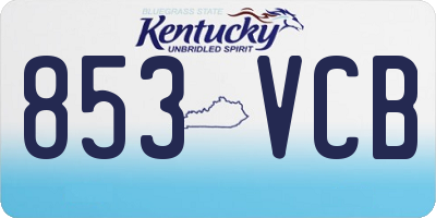 KY license plate 853VCB