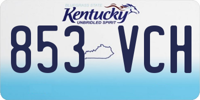 KY license plate 853VCH