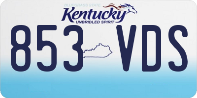 KY license plate 853VDS