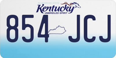 KY license plate 854JCJ