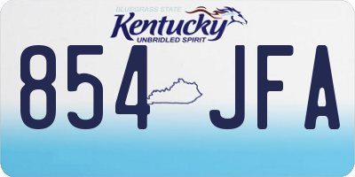 KY license plate 854JFA