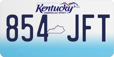 KY license plate 854JFT