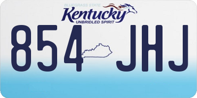KY license plate 854JHJ