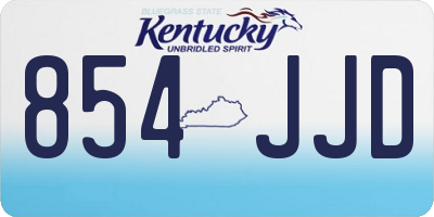 KY license plate 854JJD