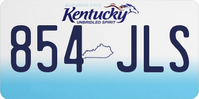 KY license plate 854JLS