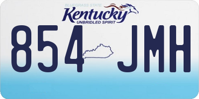 KY license plate 854JMH