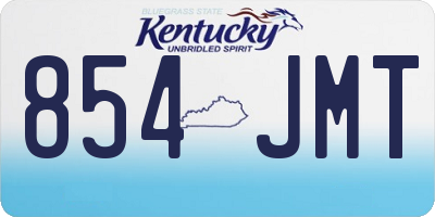 KY license plate 854JMT