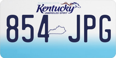 KY license plate 854JPG