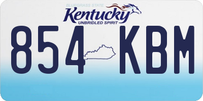 KY license plate 854KBM