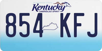 KY license plate 854KFJ