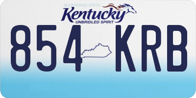 KY license plate 854KRB