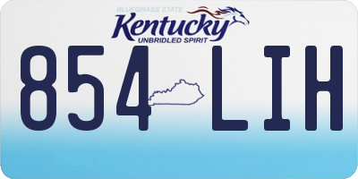KY license plate 854LIH