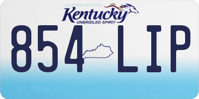 KY license plate 854LIP