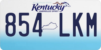 KY license plate 854LKM