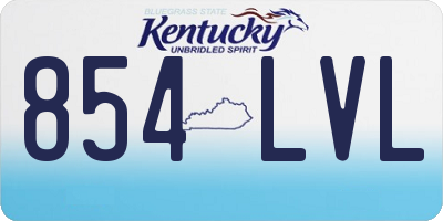 KY license plate 854LVL