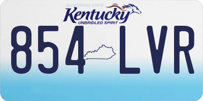 KY license plate 854LVR