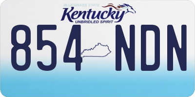 KY license plate 854NDN