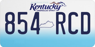 KY license plate 854RCD