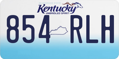 KY license plate 854RLH