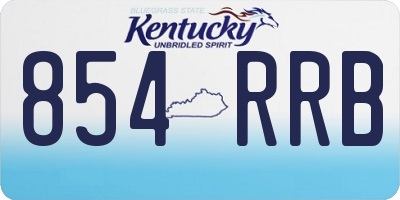 KY license plate 854RRB