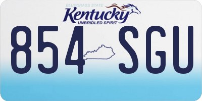 KY license plate 854SGU