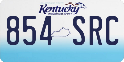KY license plate 854SRC