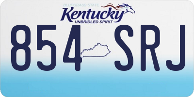 KY license plate 854SRJ