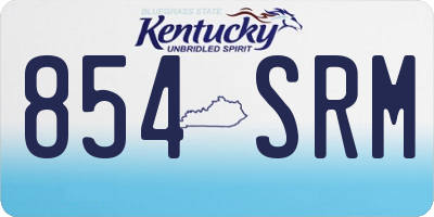 KY license plate 854SRM