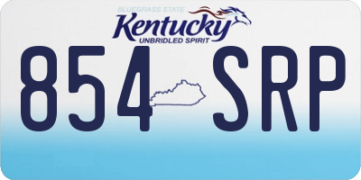KY license plate 854SRP