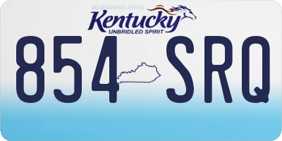 KY license plate 854SRQ