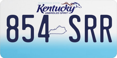 KY license plate 854SRR