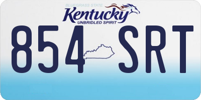 KY license plate 854SRT