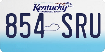 KY license plate 854SRU
