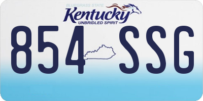 KY license plate 854SSG