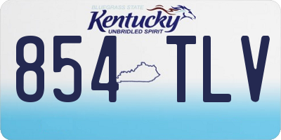 KY license plate 854TLV