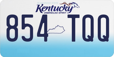 KY license plate 854TQQ