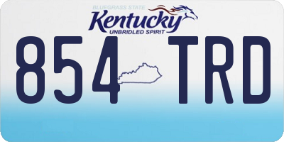 KY license plate 854TRD