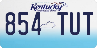 KY license plate 854TUT