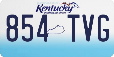 KY license plate 854TVG