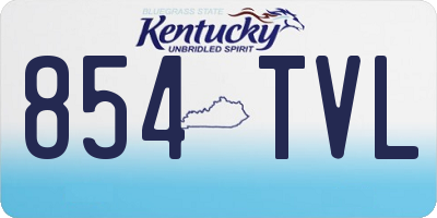 KY license plate 854TVL