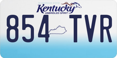 KY license plate 854TVR