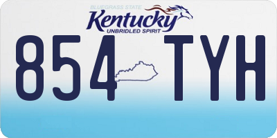 KY license plate 854TYH