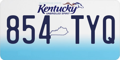 KY license plate 854TYQ
