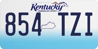 KY license plate 854TZI