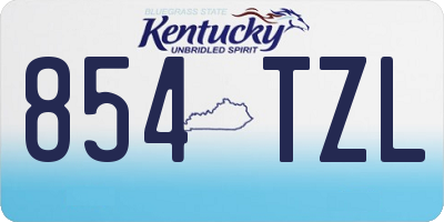 KY license plate 854TZL