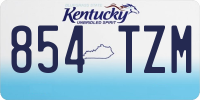KY license plate 854TZM