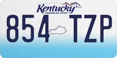 KY license plate 854TZP