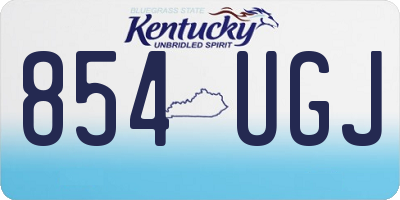 KY license plate 854UGJ