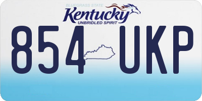 KY license plate 854UKP