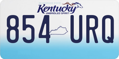 KY license plate 854URQ